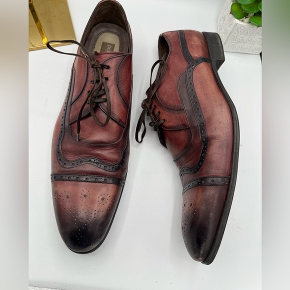 Dolce & Gabbana Brown Leather Brogue Lace‎ Up Derby Shoes main image 8